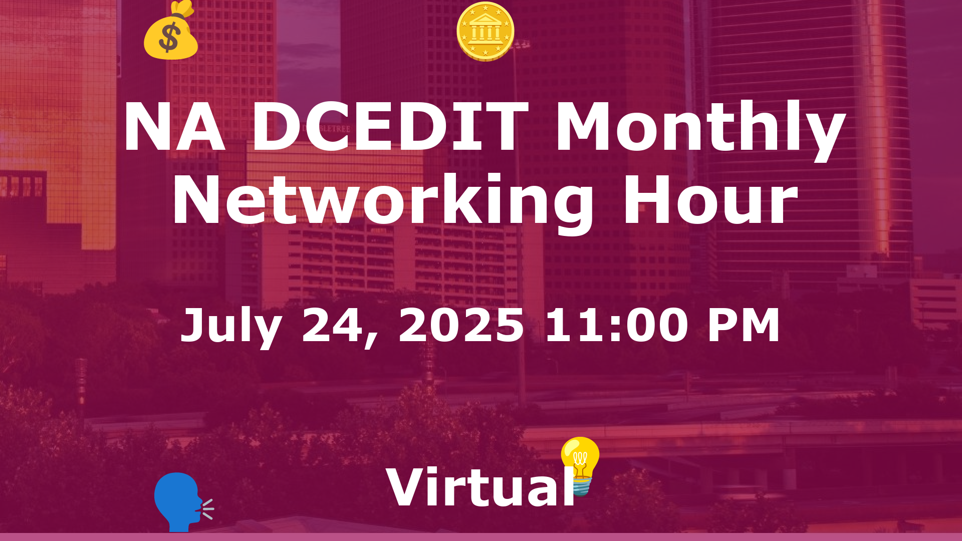 NA DCEDIT Monthly Networking Hour event image